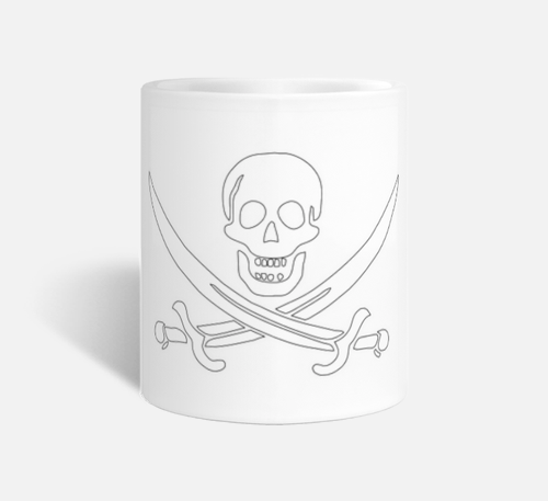 Pirate, symbole, tête de mort, cadeau