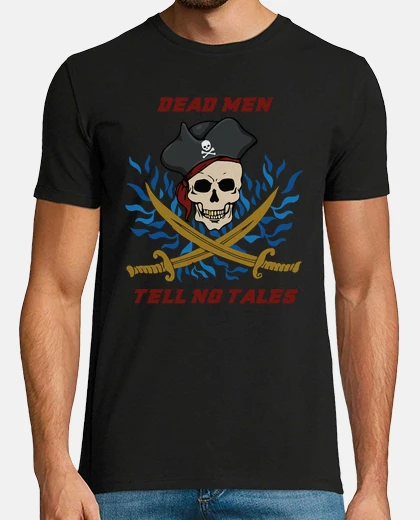 T-shirt pirati uomini della maglietta morti non parlano