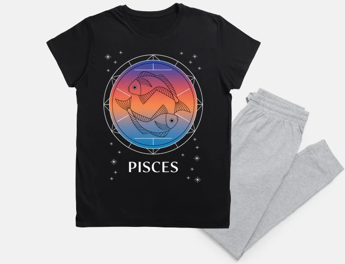 Pyjama Pisces Dreams Colorful Celestial Pisces
