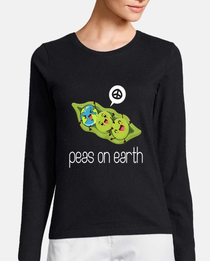 T-shirt piselli in terra verdure vegane vegane