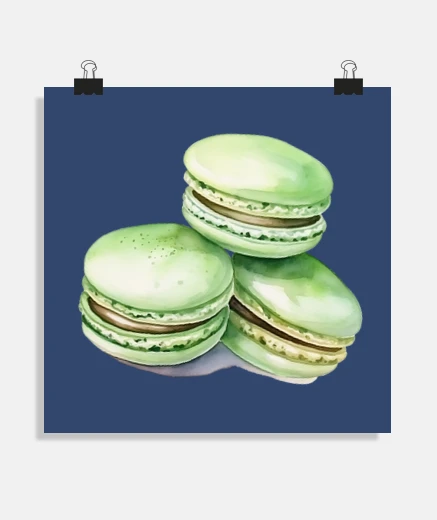 Poster pistachio macaroons, the best, best recipes of, packaging, display, the art of, the history of,