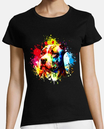 T-shirt Pitbull watercolor