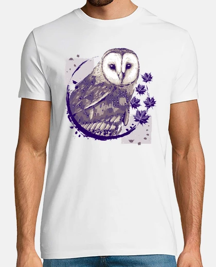 T-shirt pittura di barbagianni