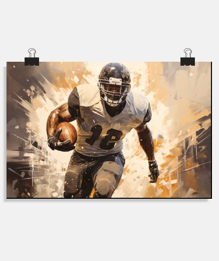 Poster pittura di sport d39azione di football 