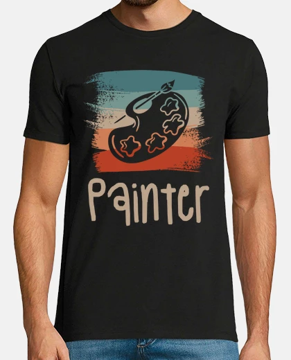 T-shirt pittura di vernice del pittore vintage 