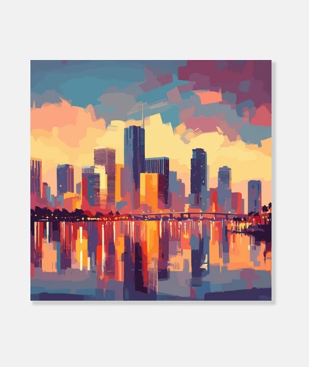 Stampa Pittura impressionista di Miami Florida