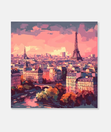 Stampa pittura impressionista di Parigi