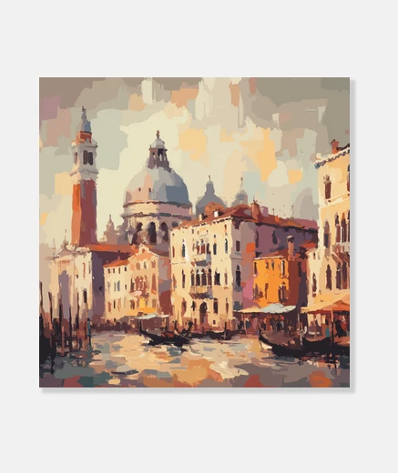 Stampa pittura impressionista di venezia
