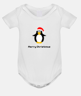 Pixel geek Merry Christmas penguin