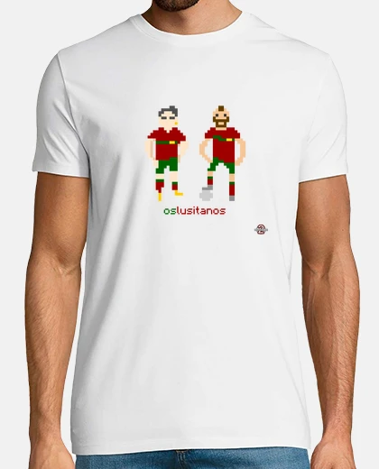 T-shirt pixelart uomo portugal