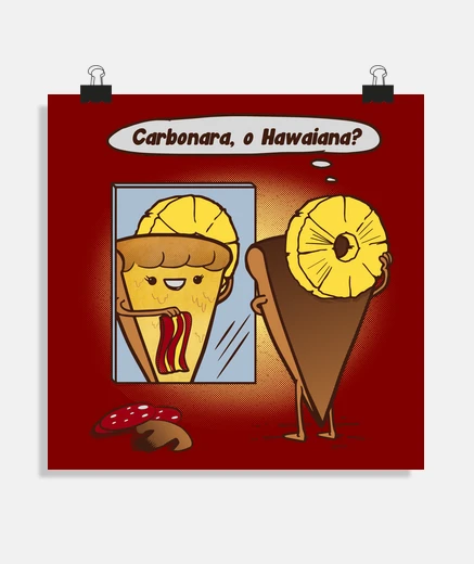 Póster Pizza coqueta