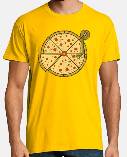 Camiseta pizza de vinilo