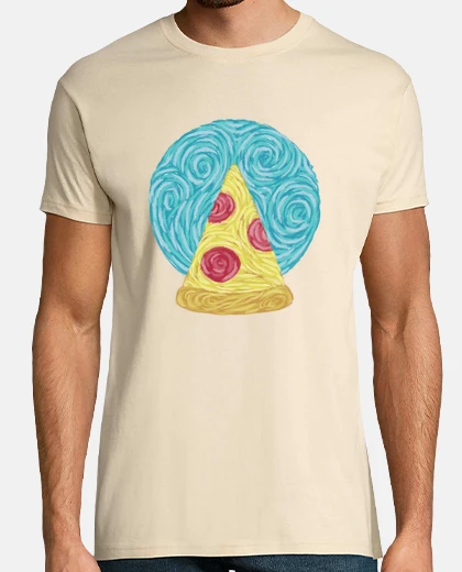 Tee-shirt pizza impressionniste h