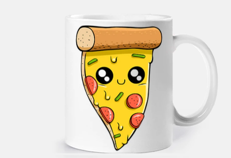 Mug pizza kawaii