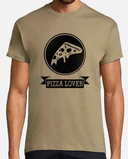 T-shirt pizza lover stamp man 1