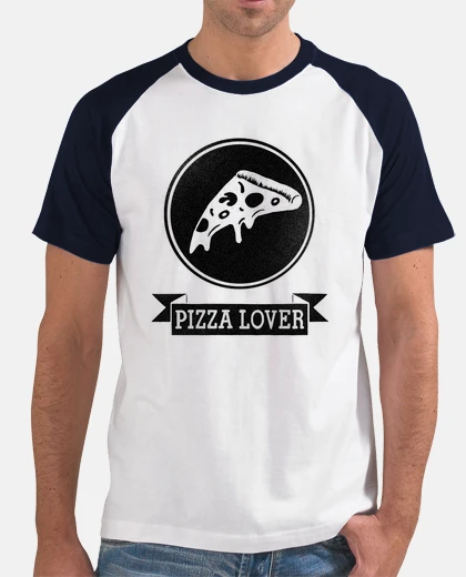 T-shirt pizza lover stamp man 2