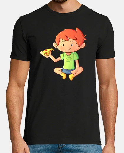 T-shirt pizza party boy with slice