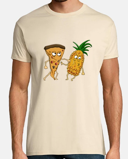 Camiseta pizza vs piña pelea