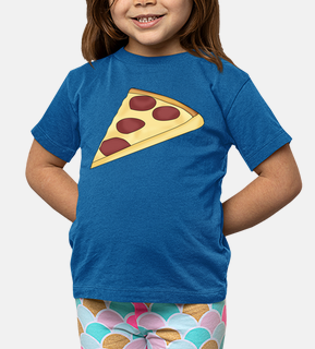 pizza per bambini - bambina, mezza manica, blu royal