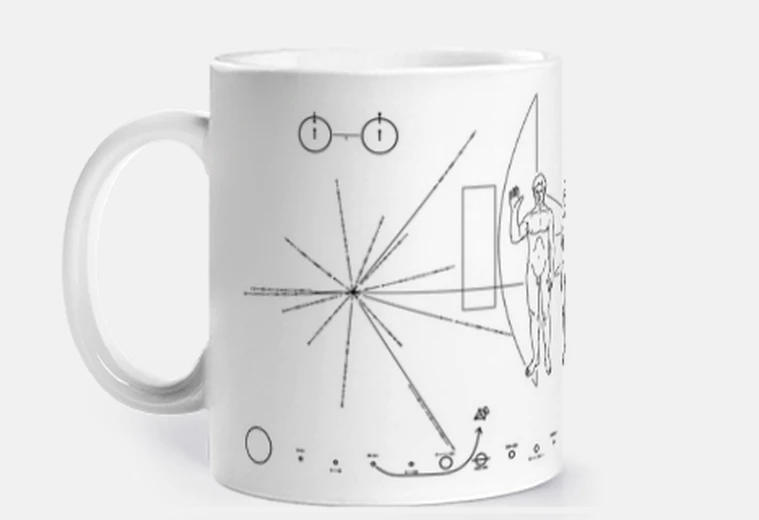 Taza Placa de la Pioneer
