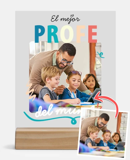 Metacrilato placa personalizada el mejor profe del mundo