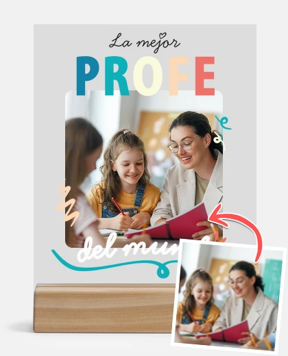 Metacrilato placa personalizada la mejor profe del mundo