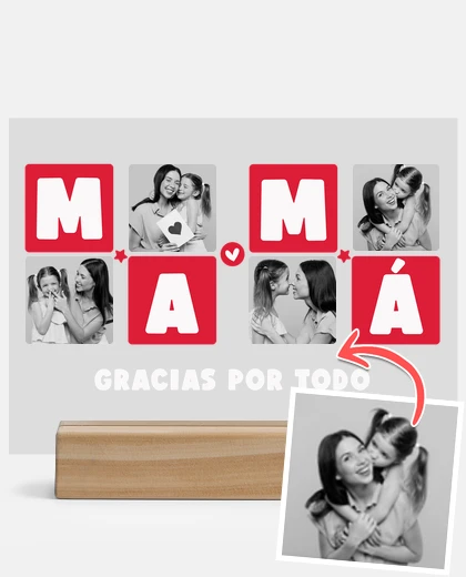 placa personalizada mamá gracias por todo