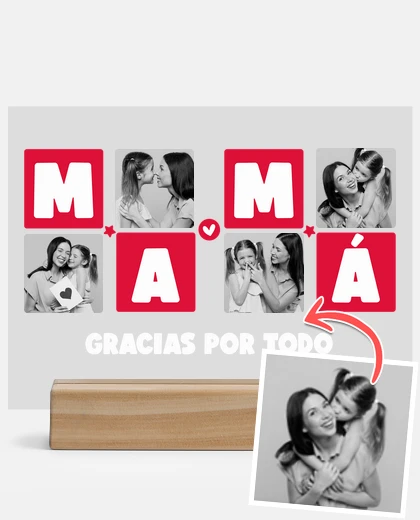 Metacrilato placa personalizada mamá gracias por todo