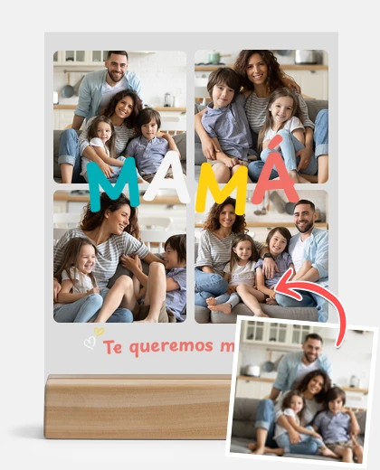Metacrilato placa personalizada mamá te queremos mucho
