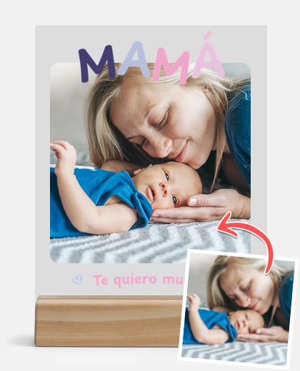 Metacrilato placa personalizada mamá te quiero mucho