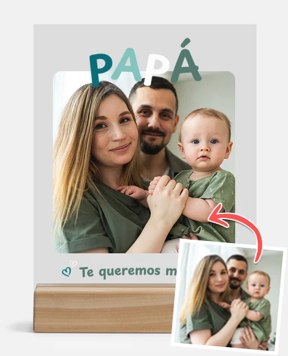Metacrilato placa personalizada papá te queremos mucho