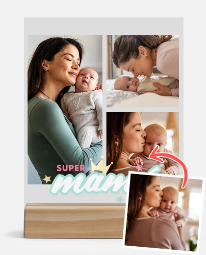 Metacrilato placa personalizada super mamá