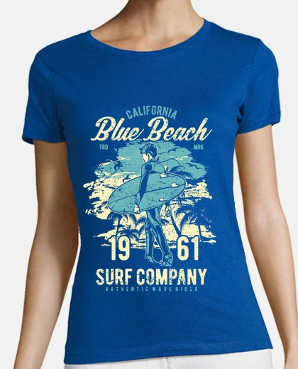 Tee-shirt plage bleue