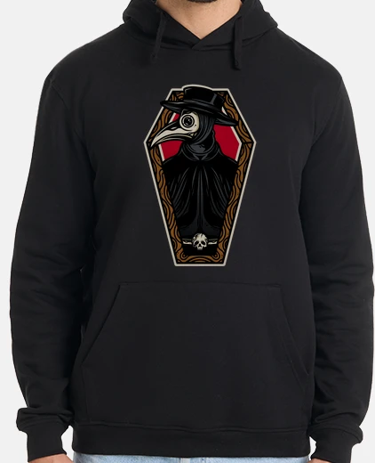 Sudadera Plague Doctor Coffin Tattoo Design
