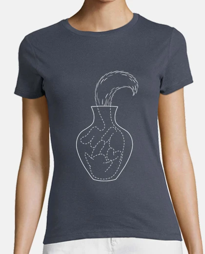 Tee-shirt plante à chat blanc m