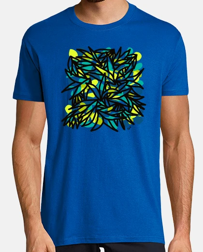 Tee-shirt Plante grasse noir, vert, bleu