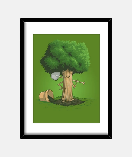 Cadre plante un arbre