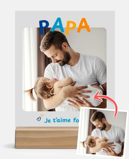 plaque personalisée papa je t aime fort