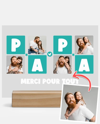 Metacrilato plaque personalisée papa merci pour tout