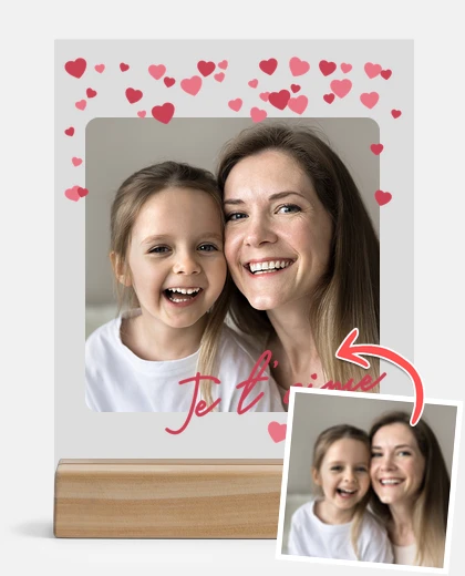 Metacrilato plaque personnalisee maman je t aime