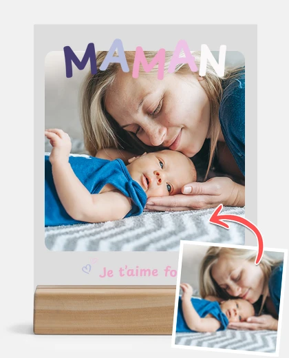 plaque personnalisée maman je t aime fort