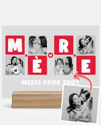 plaque personnalisée maman merci pour tout
