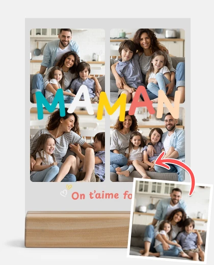 plaque personnalisée maman on t aime fort