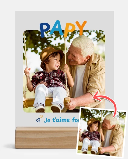 plaque personnalisée papy je t aime fort