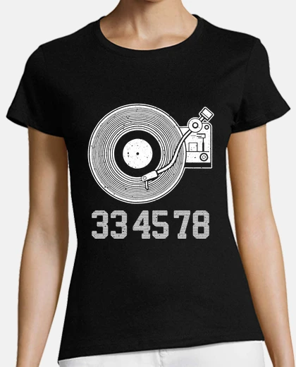 Tee-shirt platine vinyle révolutions 33 45 78 disques vinyles deejay