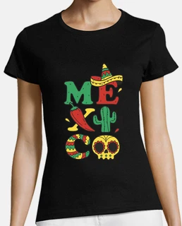 playera con los colores de mexico para la capital de mexico. camiseta de mujer para vacaciones u otr