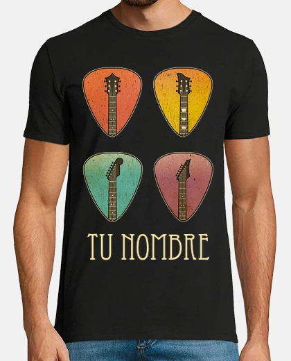 T-shirt plettri per chitarra elettrica vintage personalizzati