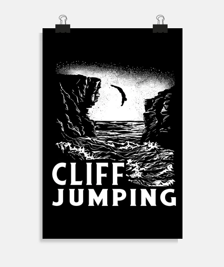 Poster plongeon du haut des falaises sport affiche decoration magasin chambre salle poster 