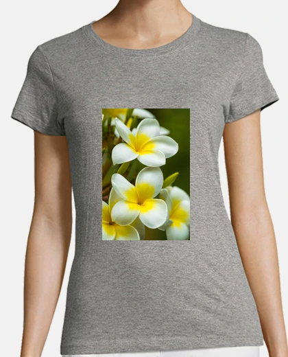 Tee-shirt plumeria rubra en fleurs