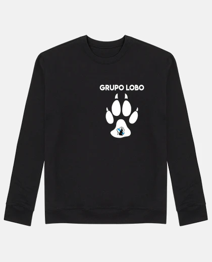 Hoodie plush interior unisex sweatshirt. wolf group